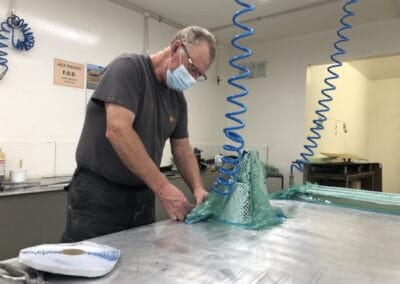 Vacuum forming of aircraft part Harwood Custom Composites - Sidney, BC